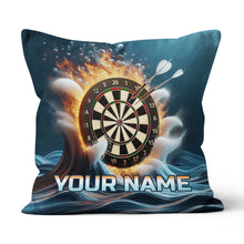 Load image into Gallery viewer, Fire And Water Dartboard Custom Throw Pillow Personalized Darts Gifts LDT1152