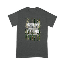 Load image into Gallery viewer, Hunting solves most of my problems, fishing solves the rest camo American flag D01 NQS3034 T-Shirt