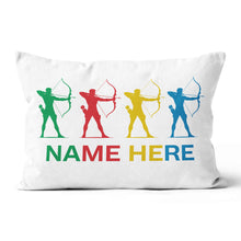 Load image into Gallery viewer, Funny Colorful Archer Customized White Pillow, Best Archery Throw Pillow TDM0899