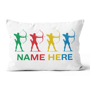 Funny Colorful Archer Customized White Pillow, Best Archery Throw Pillow TDM0899