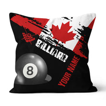 Load image into Gallery viewer, Personalized Grunge Canada Flag Billiard Pillow, Patriotic Throw Pillows TDM0795