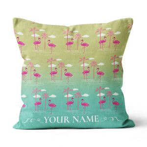 Gradient Tropical Flamingo Custom Golf Pillow Personalized Golfing Gifts LDT1106