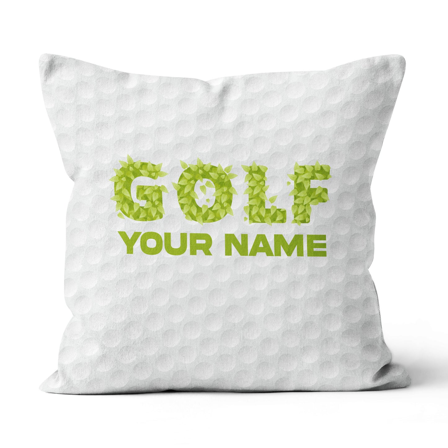 Green Grass Golf Ball Pattern Custom Throw Pillow Personalized Golf Gift LDT1140