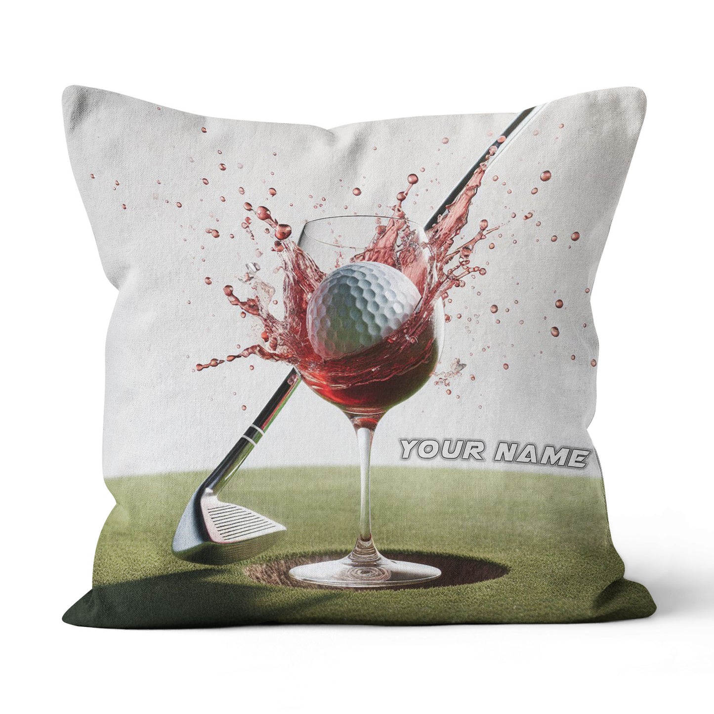 Golf Wine Custom Throw Golf Pillow Personalized Golf Gifts For Golfer LDT1165
