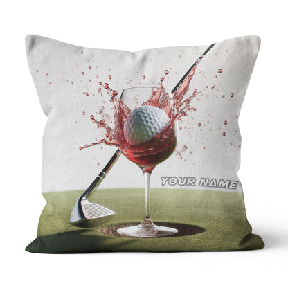 Golf Wine Custom Throw Golf Pillow Personalized Golf Gifts For Golfer LDT1165