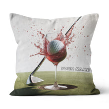 Load image into Gallery viewer, Golf Wine Custom Throw Golf Pillow Personalized Golf Gifts For Golfer LDT1165
