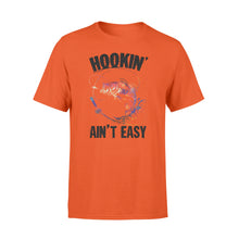 Load image into Gallery viewer, Beautiful colorful Fishing tattoo T-shirt design - Hookin&#39; ain&#39;t easy - SPH63
