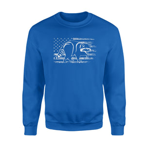 Coon hunting American flag, racoon hunter shirt NQSD241- Standard Crew Neck Sweatshirt