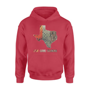 Texas slam live love fishing Texas map - Standard Hoodie