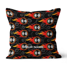 Load image into Gallery viewer, Custom 8 Ball Flame Full Printing Billiard Pillow, Snooker Pool Gifts TDM0749