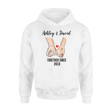 Load image into Gallery viewer, Personalized cute couple shirts, valentine shirts, gift for him, for her NQS1279- Standard Hoodie