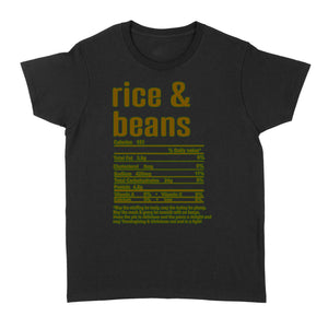 Rice & Beans nutritional facts happy thanksgiving funny shirts - Standard Women's T-shirt