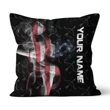 Load image into Gallery viewer, Personalized Smoke US Flag Bow Archery Pillow Custom Pillow Archery Gift VHM0848