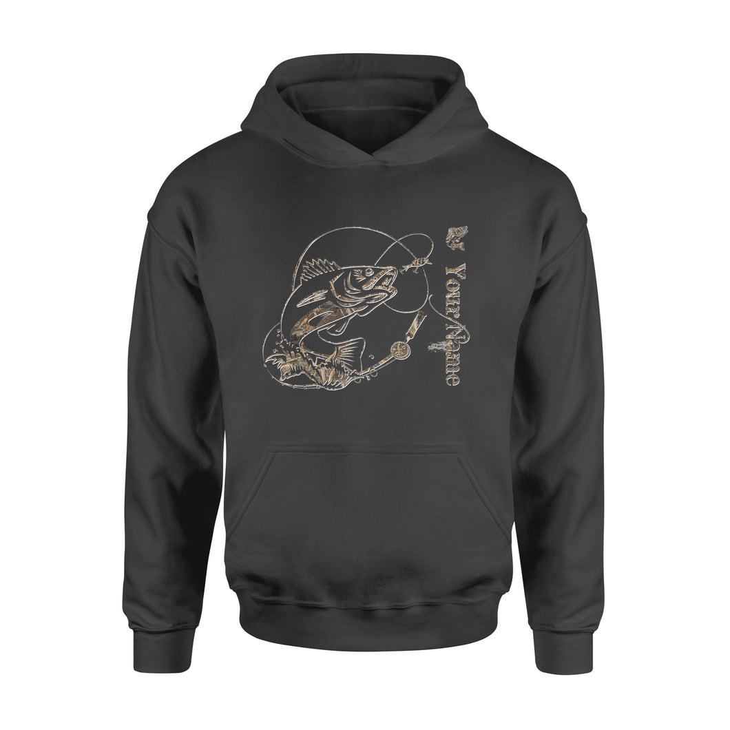 Walleye fishing camo personalized walleye fishing tattoo shirt perfect gift - Standard Hoodie