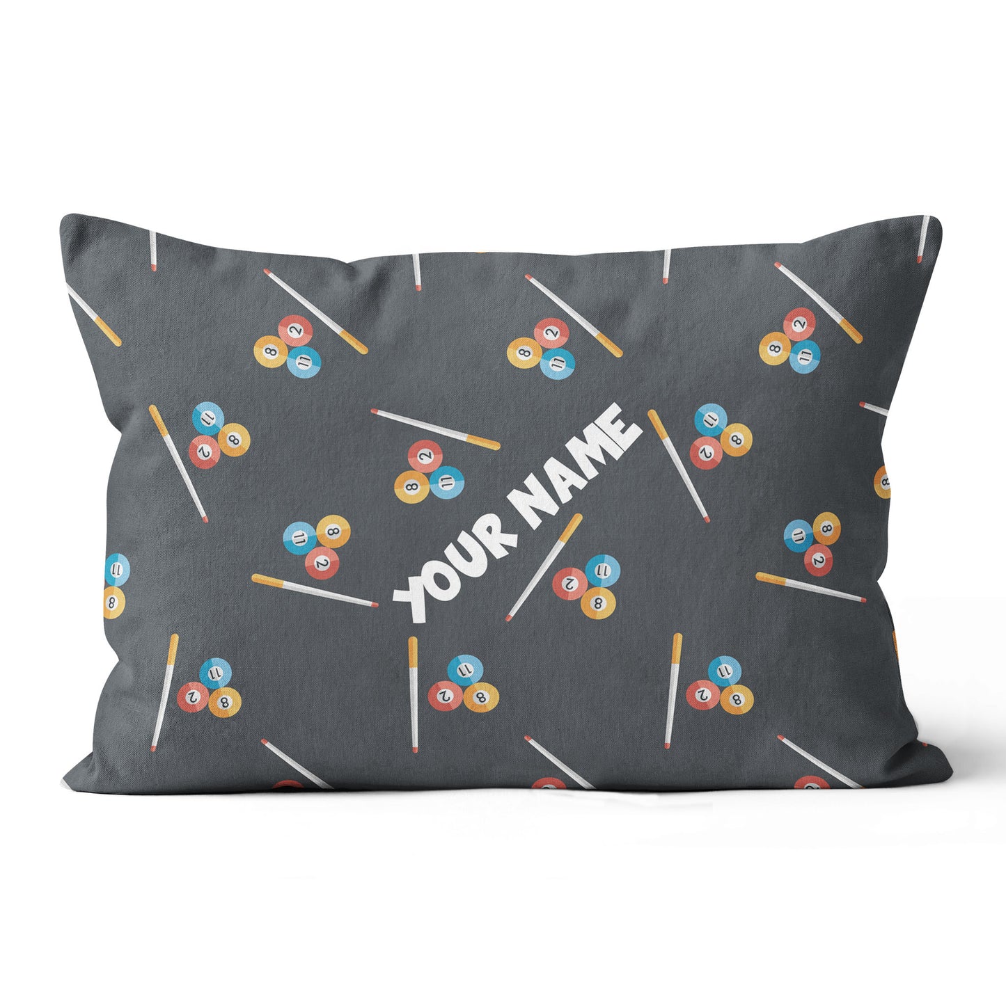 Personalized Billiard Pattern Full Printing Throw Pillow, Billiard Gifts TDM0808