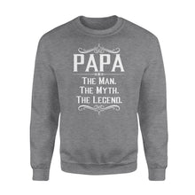 Load image into Gallery viewer, Papa The Man, The Myth, The Legend - Standard Crew Neck Sweatshirt