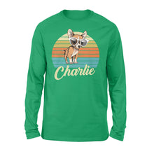 Load image into Gallery viewer, Custom name awesome Chihuahua 1970s vintage retro personalized gift - Standard Long Sleeve