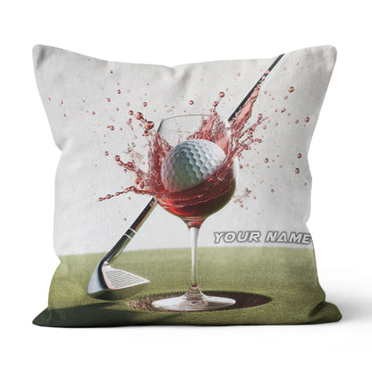 Golf Wine Custom Throw Golf Pillow Personalized Golf Gifts For Golfer LDT1165
