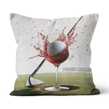 Load image into Gallery viewer, Golf Wine Custom Throw Golf Pillow Personalized Golf Gifts For Golfer LDT1165