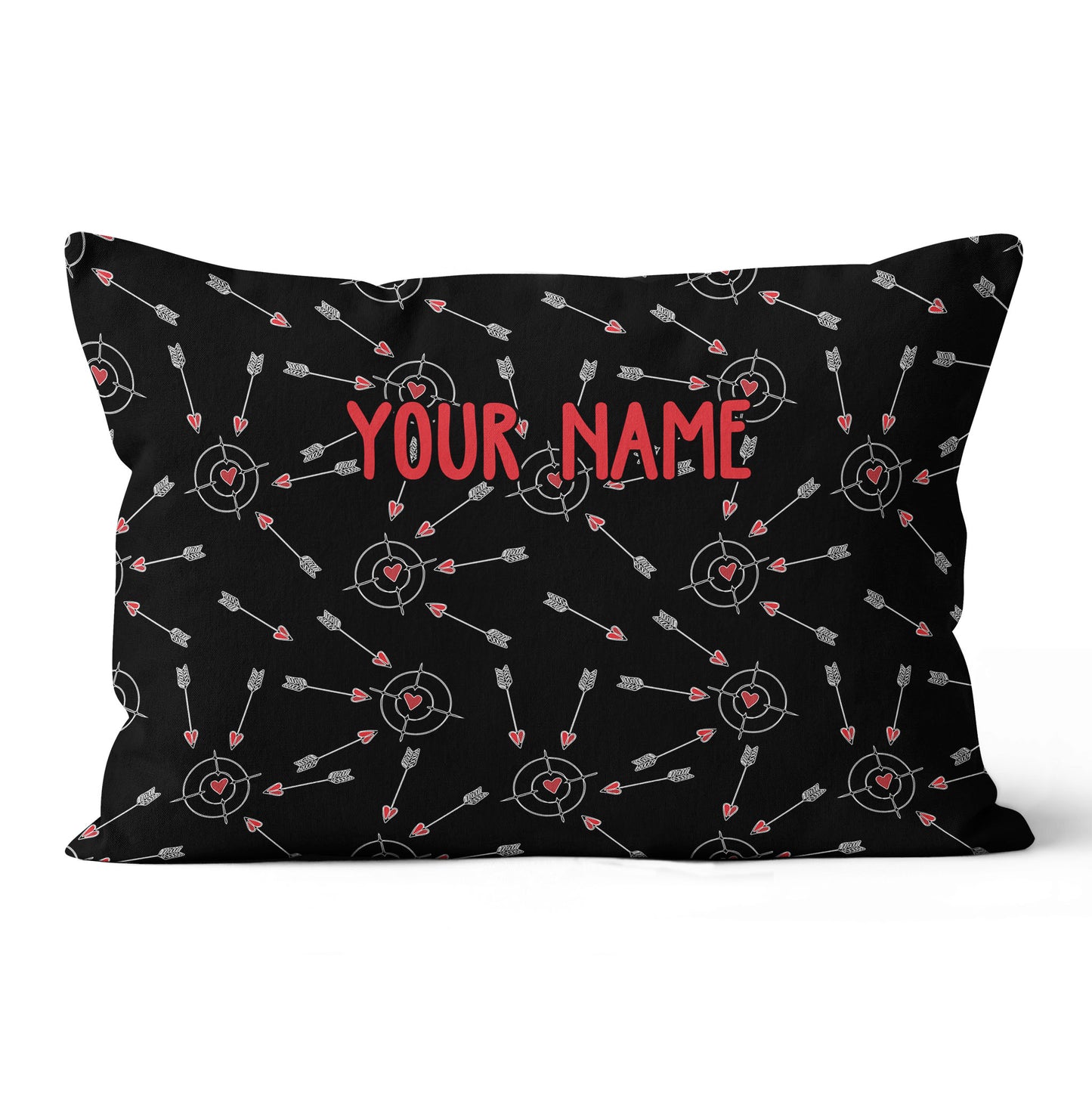 Customized Funny Archery With Hearts Throw Pillow, Valentine's Day Gifts TDM0801