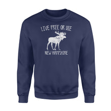 Load image into Gallery viewer, Live Free or Die New Hampshire - Standard Crew Neck Sweatshirt D03