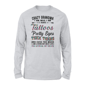 Crazy Grandma funny shirt, gift for grandma,grandmother NQS780 - Standard Long Sleeve