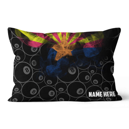 Personalized Vintage Smoke Arizona Flag 8 Ball Billiard Pillow Pool Gift VHM0910