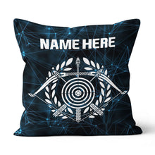 Load image into Gallery viewer, Personalized Blue 3D Target Archery Throw Pillow Gift For Archery Lovers VHM0933