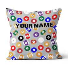 Load image into Gallery viewer, Personalized Billiard Balls Pillow Custom Throw Pillow Top Billiard Gift VHM0885
