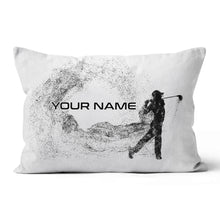Load image into Gallery viewer, Silhouette Golf Player Custom Throw Pillow Personalized Golfing Gifts LDT1125