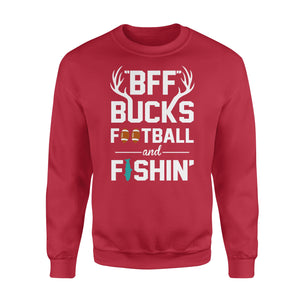 BFF bucks football and fishing - Standard Crew Neck Sweatshirt