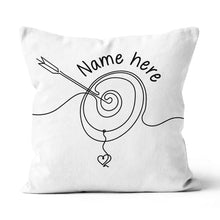 Load image into Gallery viewer, Personalized Archery Line Drawing White Pillow Best Archery Pillow Gifts TDM0869
