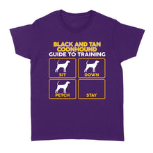 Load image into Gallery viewer, Black and Tan Coonhound Women&#39;s T-Shirt | Funny Guide to Training dog - FSD1090