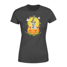 Load image into Gallery viewer, Custom photo dog halloween pumpkin personalized women&#39;s t-shirt