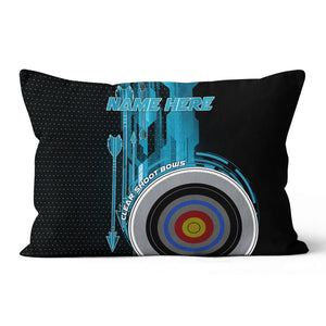 Personalized 3D Blue Arrow And Target Archery Throw Pillow Archery Gifts VHM0936