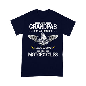 Real Grandpas Ride Motorcycles - Biker Men T-shirt, Cool Cruiser Rider Shirt for Grandpa Biker, Papa Biker| NMS11