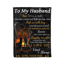 Load image into Gallery viewer, To My Husband Love from Wife Fleece blanket - Gift for husband on anniversary, Valentine&#39;s day, Birthday - FSD317