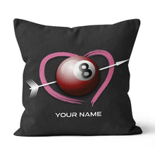 Load image into Gallery viewer, Personalized Ball 8 And Heart Billiard Pillow, Best Custom Cute Pillow TDM0750