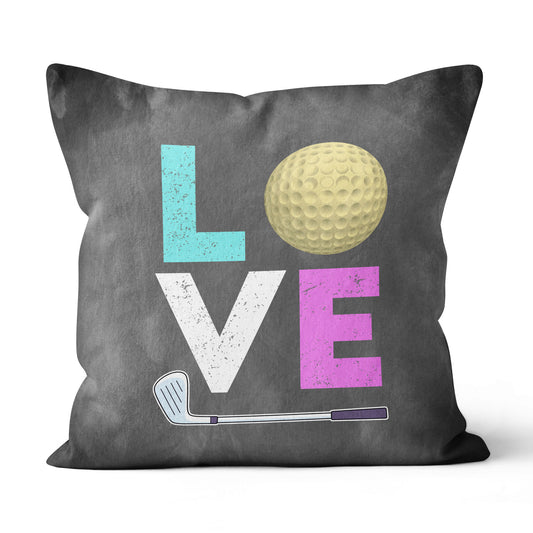 Colorful Golf Love Throw Pillow Cool Golf Gifts For Golf Lover LDT1221