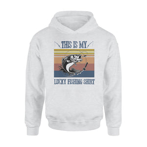 Lucky Largemouth Bass Fishing Vintage style Hoodie design This is my Lucky Fishing shirt for Fishing lovers - SPH96