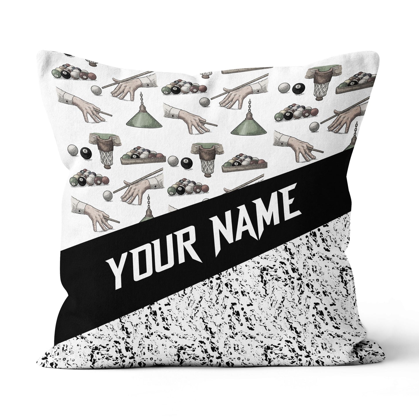 Custom Grunge Billiard Games Pillow Customized Pillow For Billiard Lover TDM0781