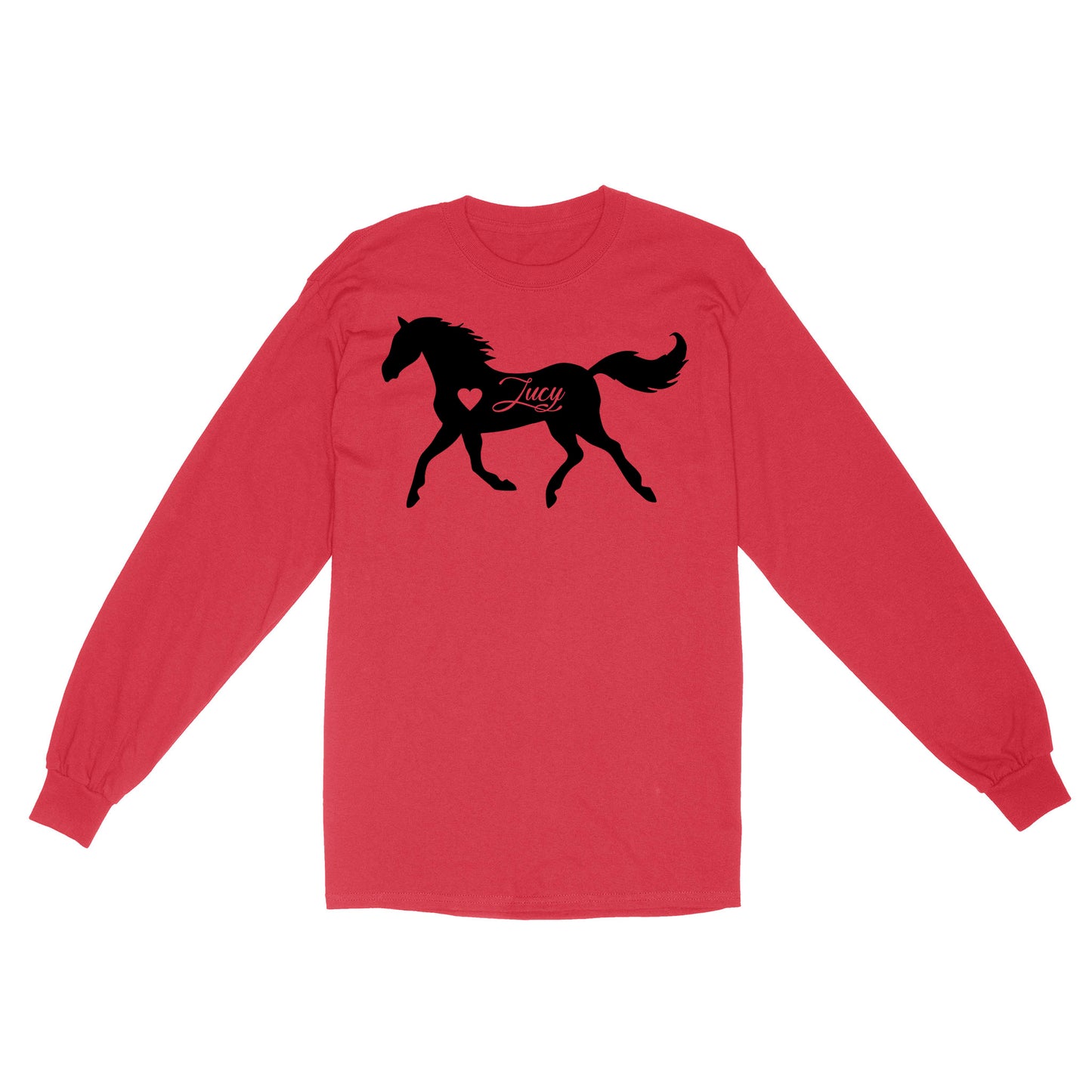 Customized name horse gifts for girls, Gift For Horse Owner, Horse Trainer Gift, Horse Lover Gift, Cowgirl, Riding Tee D06 NQS2682 Standard Long Sleeve