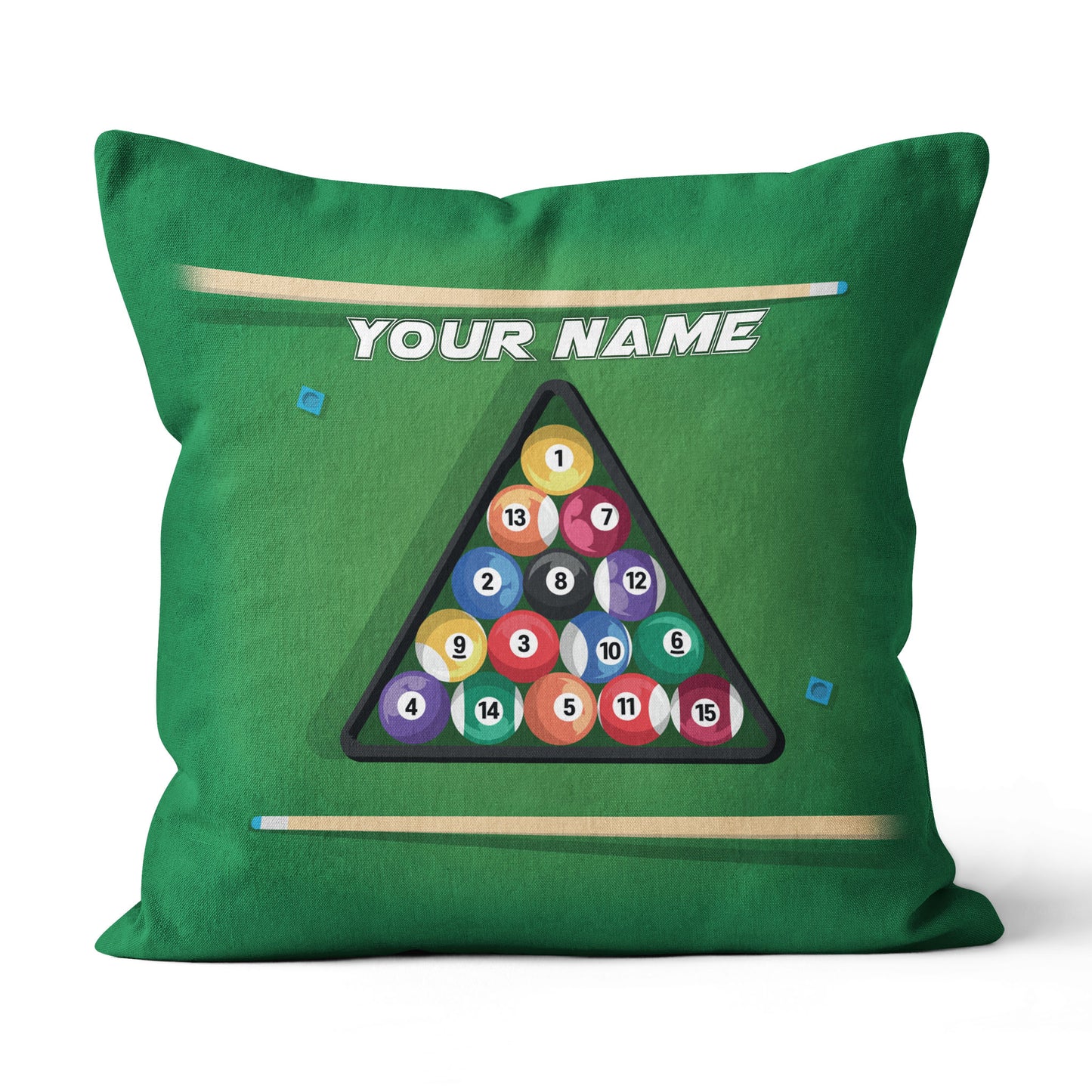 Billiard Stick And Pool Balls Pillow Custom Throw Pillow Billiards Gifts VHM0853