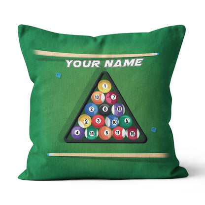 Billiard Stick And Pool Balls Pillow Custom Throw Pillow Billiards Gifts VHM0853
