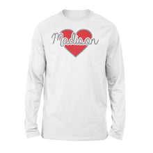 Load image into Gallery viewer, Heart Personalized Valentine Long sleeve - Gift for Boyfriend, Girlfriend on Valentine day - FSD1007