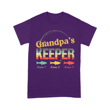 Load image into Gallery viewer, Grandpa&#39;s keeper custom fishing shirt, grandpa shirt, gifts for grandpa, grandfather, father&#39;s day D02 NQS1631 - Standard T-shirt