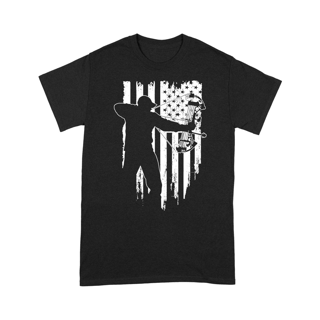American flag bow hunting Shirts For Men Women Bow Hunter T-shirt - NQSD252