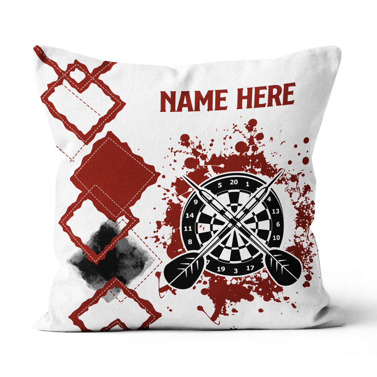 Red White Custom Darts Pillow Personalized Darts Gifts For Dart Lovers LDT1177