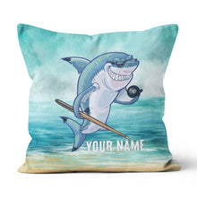 Load image into Gallery viewer, Personalized Funny Billiard Shark Pillow Best Custom Pool Throw Pillows TDM0803