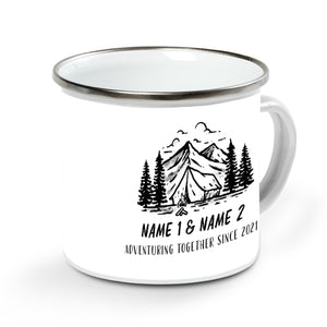 Personalized Campfire Mug coffee mug, camping mug, outdoor, adventure together, mountain, valentine gift for camping lovers D05 NQS1313